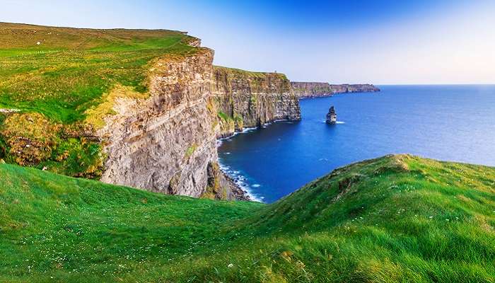 A spectacular view of the Cliffs of Moher in Ireland