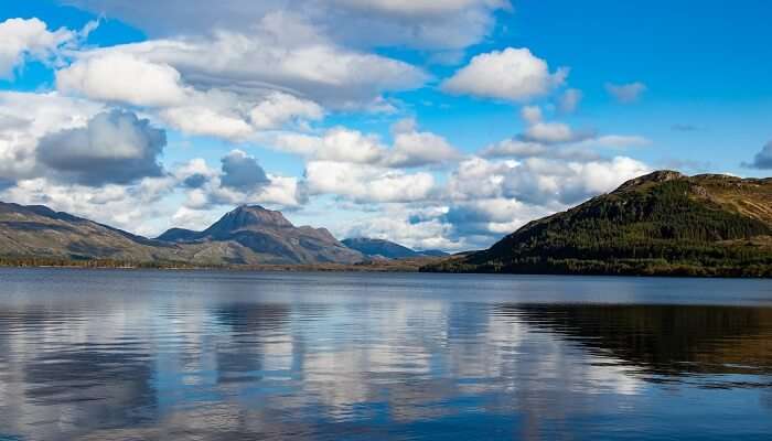 The picturesque landscape of Loch Maree in Beinn Eighe National Nature Reserve; among the hidden places in Scotland