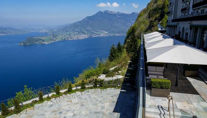 Stay at Bürgenstock Hotels & Resort Lake Lucerne, one of the luxurious resorts in Switzerland