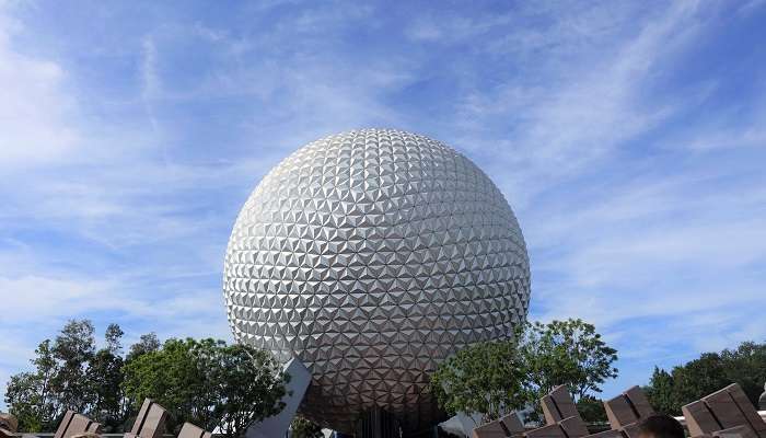 An outer view of Epcot Center Walt Disney World, Sphere Entrance Gate