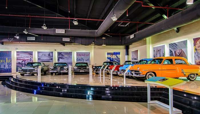 See some of the antique exhibits at Cars Museum Sharjah