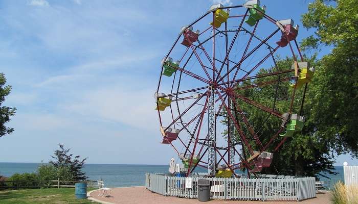 Enjoy the Ferris wheel in Lake Erie at one of the best small towns in Ohio, Geneva