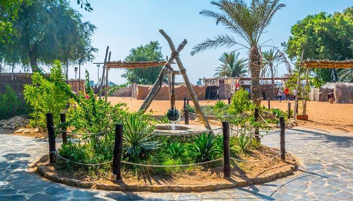 A majestic view of the Heritage Village in Abu Dhabi packed with amazing attractions