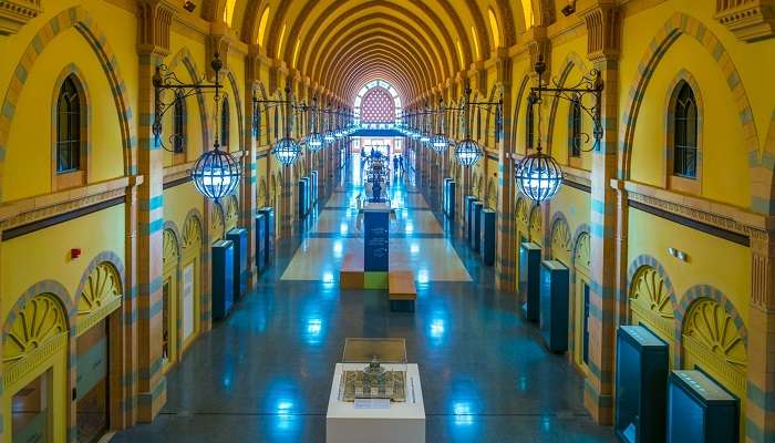 A spectacular view of interior of the Islamic Museum in Sharjah
