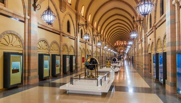 A majestic view of Islamic Museum in Sharjah adorned with Islamic architecture. 