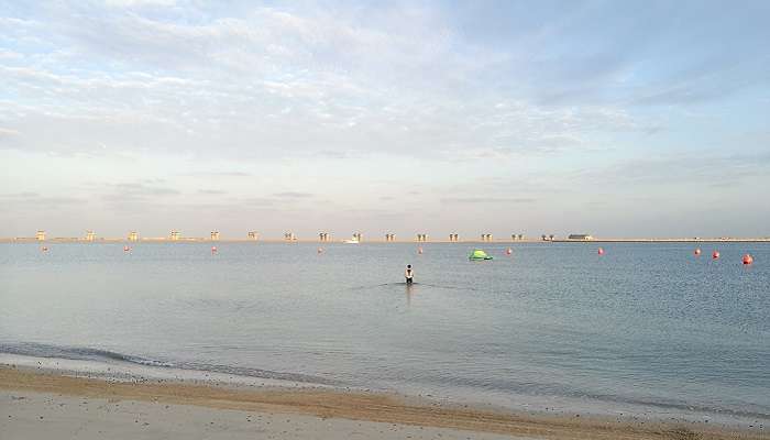 The breathtaking view of one of the best private beaches in Dubai, Jebel Ali Beach, a part of JA The Resort.