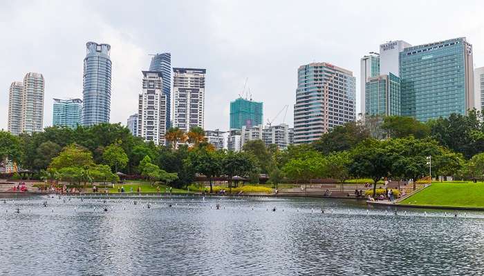 An enchanting view of KLCC Park, one of the best places to visit in Malaysia