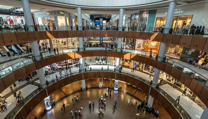 A snapshot showcasing Mall in Dubai where people are roaming.