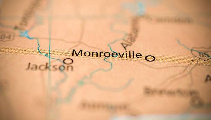 Monroeville and its geographical location