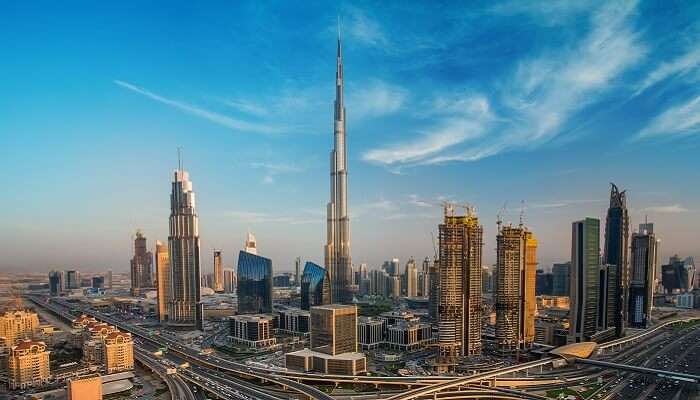 A dazzling view of Dubai City
