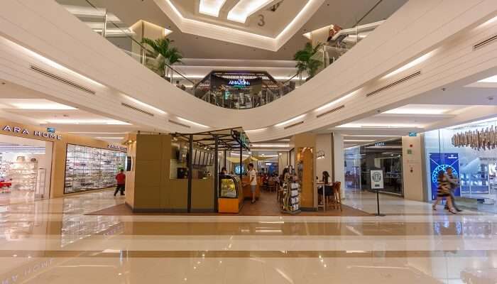 An inside view of the Paragon Shopping Mall