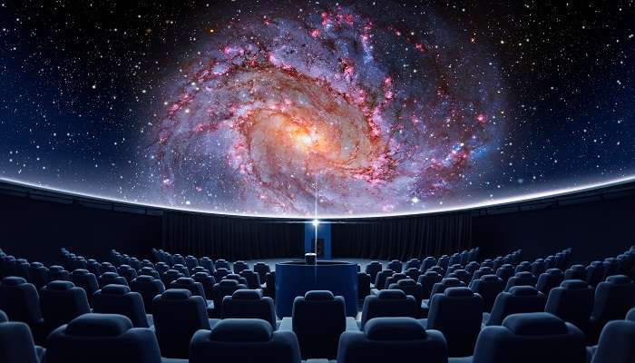 A full-dome digital projection of the galaxy at the Planetarium, Science Museum Sharjah