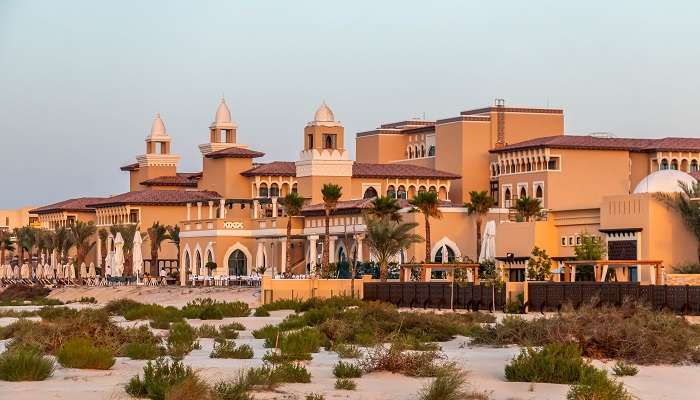 A marvellous view of Saadiyat Rotana Resort known for its modern Arabic architecture