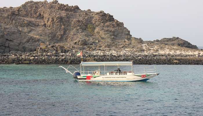 A boat ride to Shark Island is one of the popular activities in Khorfakkan