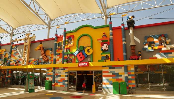 Front view of The Big Shop, the largest LEGO store in the Middle East