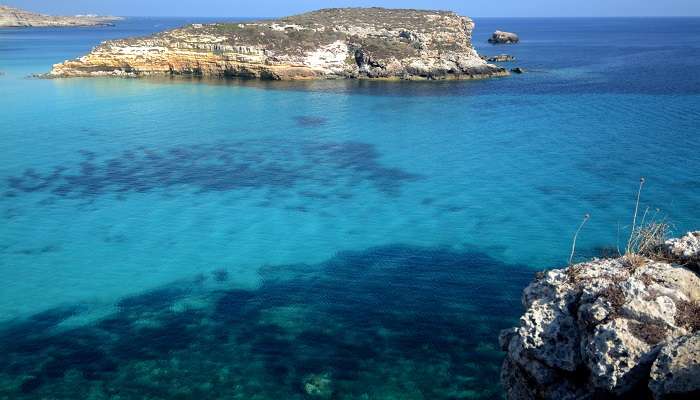 The dream-like scene of the sea of Lampedusa at Rabbits Island, one of the fascinating hidden gems in Italy
