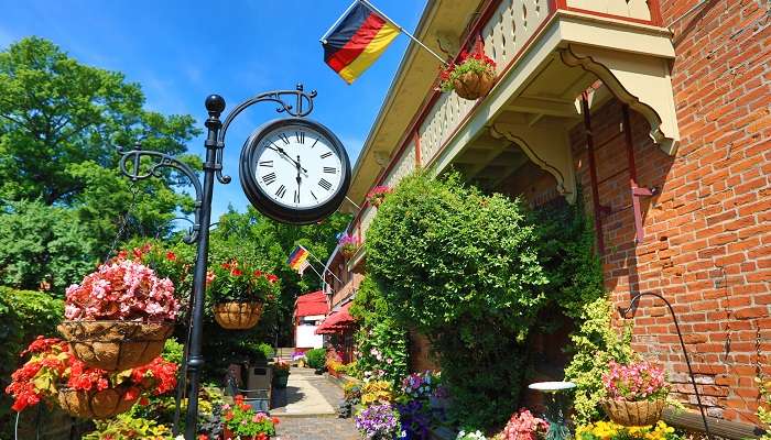 Charming streets of German Village, one of the quaint small towns in Ohio