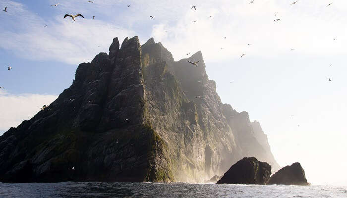 The breathtaking view of the cliffs of St Kilda, among the hidden gems in Scotland