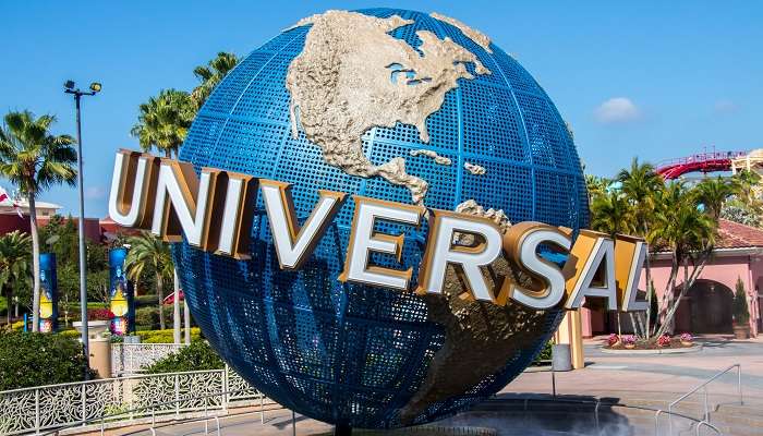 A view of the globe of Universal Studios, one of the best amusement parks in Orlando