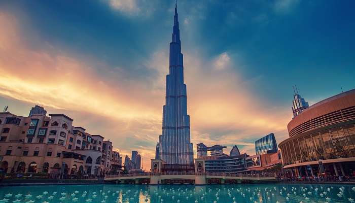 A mesmerising view of Burj Khalifa from where you can witness splendid views of the city skyline
