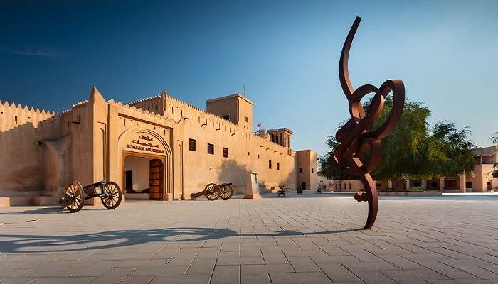 The entry view of Ajman National Museum, one of the top places to visit in Ajman with family