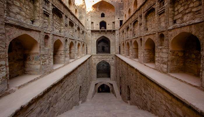 The view of Agrasen Ki Baoli, one of the best places to visit near India Gate