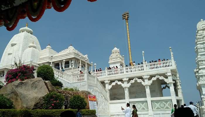 The famous Hindu Temple in Hyderabad, among the tourist places near Golconda Fort