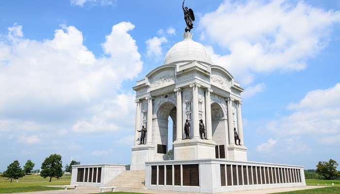 Gettysburg National Military Park in Pennsylvania is a popular destination that narrates civil history