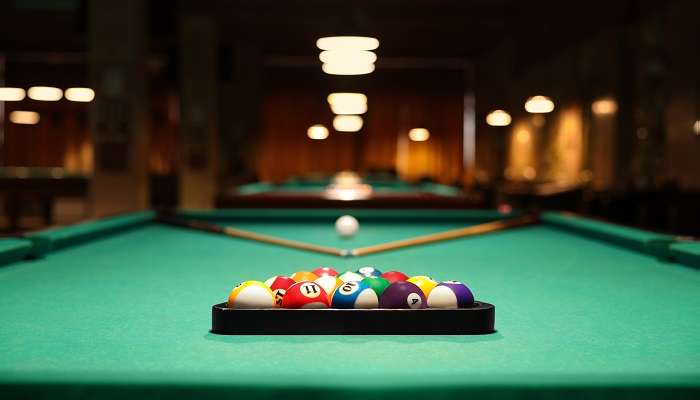 A pool table at Jumping World, one of the top amusement parks in Houston