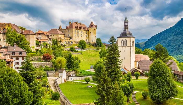 A majestic view of La Gruyere which is one of the wonderful hidden gems in Switzerland