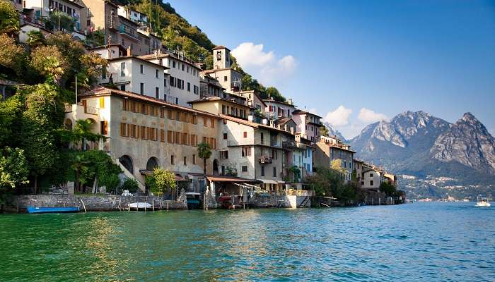 A majestic view of Lugano which is one of the amazing hidden gems in Switzerland