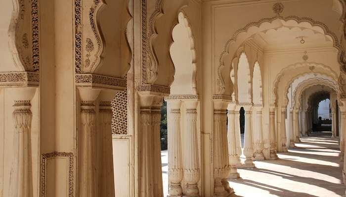 The vista of the corridor of Paigah Tombs, built in the nineteenth century