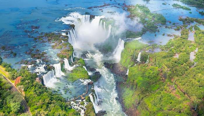 The aerial view of Falls of Argentina