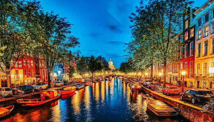 magnifique vue de Nocturne de Amsterdam, 