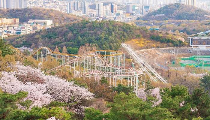The jaw-dropping scene of E-World, among the famous amusement parks in Korea.