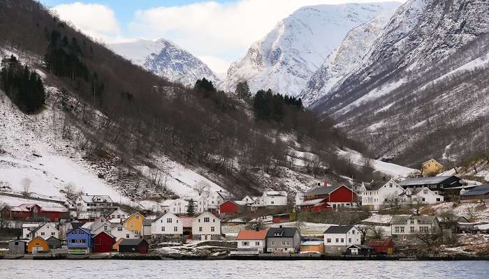 Here is a reflective image of the village Flam