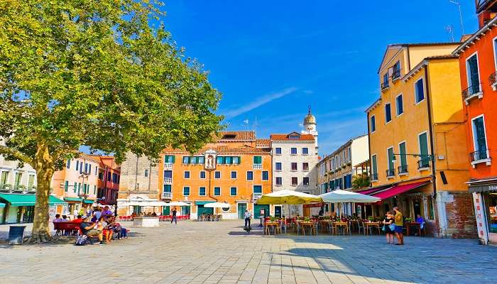 A majestic view of Santa Margherita Square, one of the most beautiful hidden gems in Venice