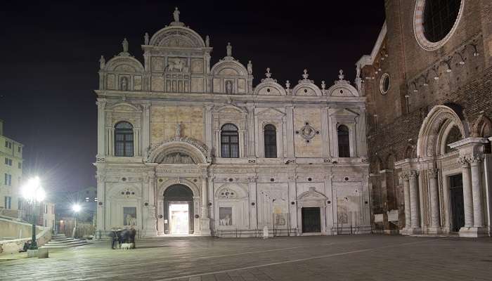 A dazzling view of Scuola Grande Di San Marco, one of the best-hidden gems in Venice