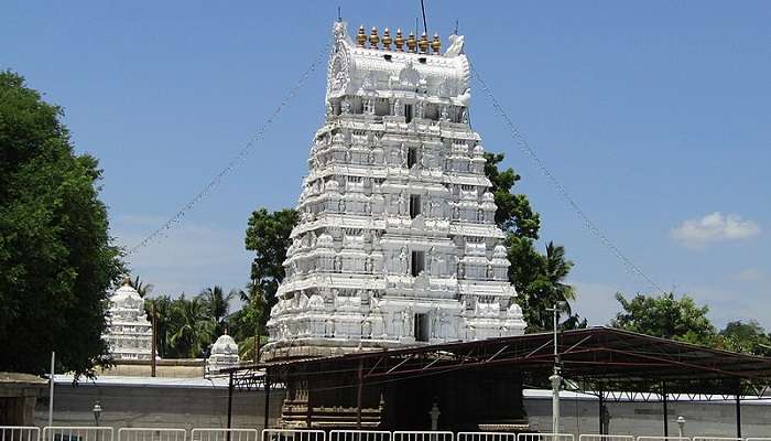 The Sri Venkatesh Swami Temple is dedicated to Lord Vishnu and is one of the most ancient Hindu temples in America