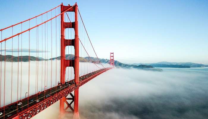 The jaw-dropping landscape of The Golden Gate Bridge.