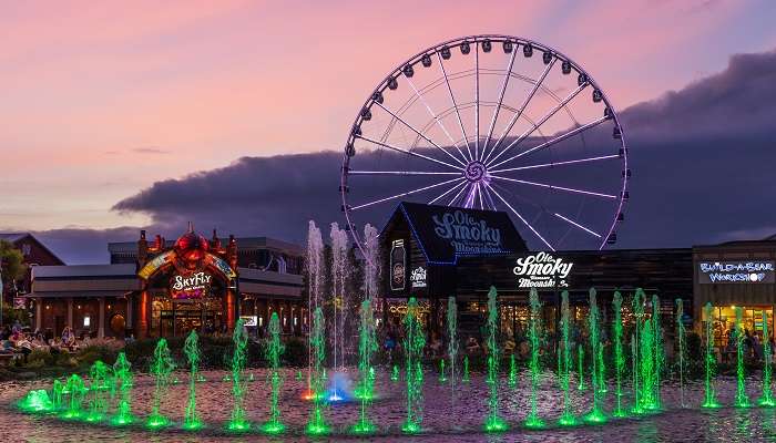 The breathtaking view of the Island in Pigeon Forge. 