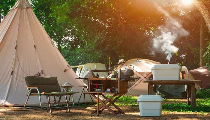 The beautifully set campsite in Kent