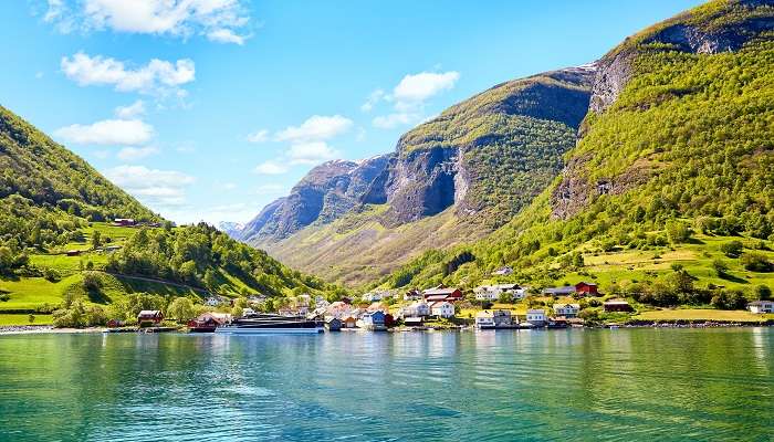 The view of a village in Norway, Undredal.