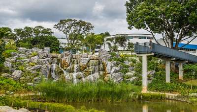 La cascade du jardin du Yunnan, parmi les joyaux cachés de Singapour.