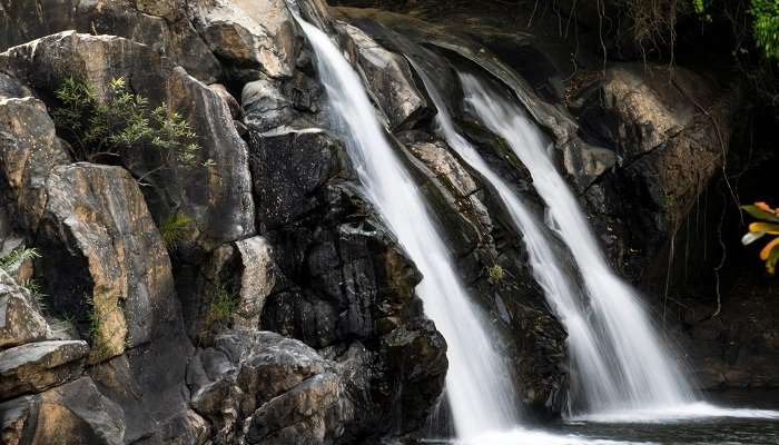 Milky waters of Chelavara Waterfalls