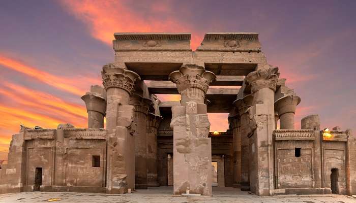 The entrance of the Kom Ombo Temple