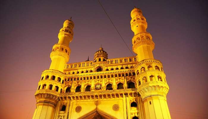 An aerial view of Charminar, Hyderabad , Places to Visit near Hyderabad within 200 kms