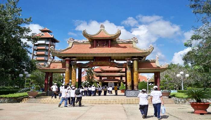 Ben Duoc Temple (Den Ben Duoc) is located near Cu Chi Tunnel in Vietnam.
