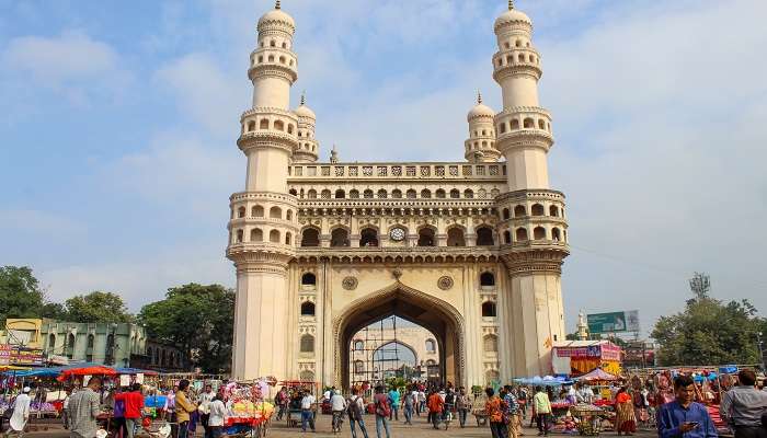 A daytime view of Charminar in Hyderabad