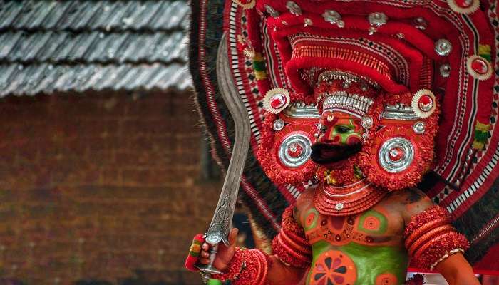 Theyyam is performed at the Nileshwar temple